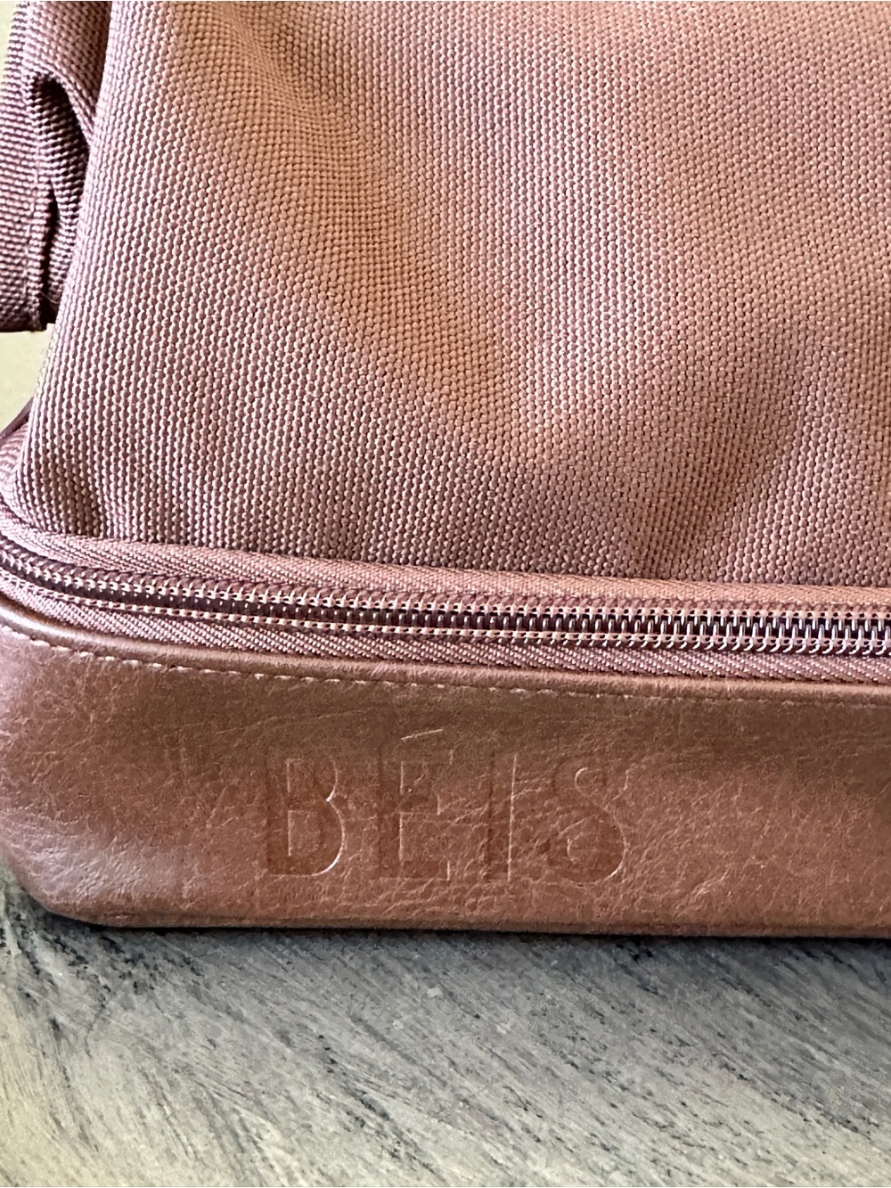 BEIS Brown Dopp Kit Travel Toiletry Bag - Picture 4 of 12